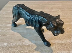 Leather Panther Sculpture