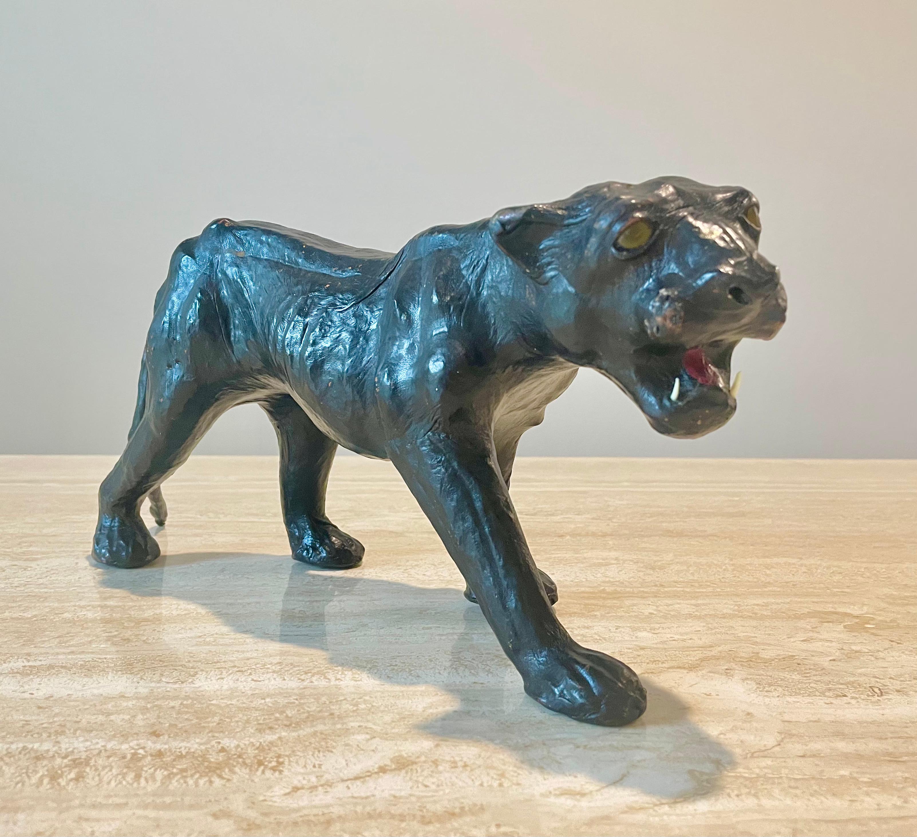 Leather Panther Sculpture For Sale 2