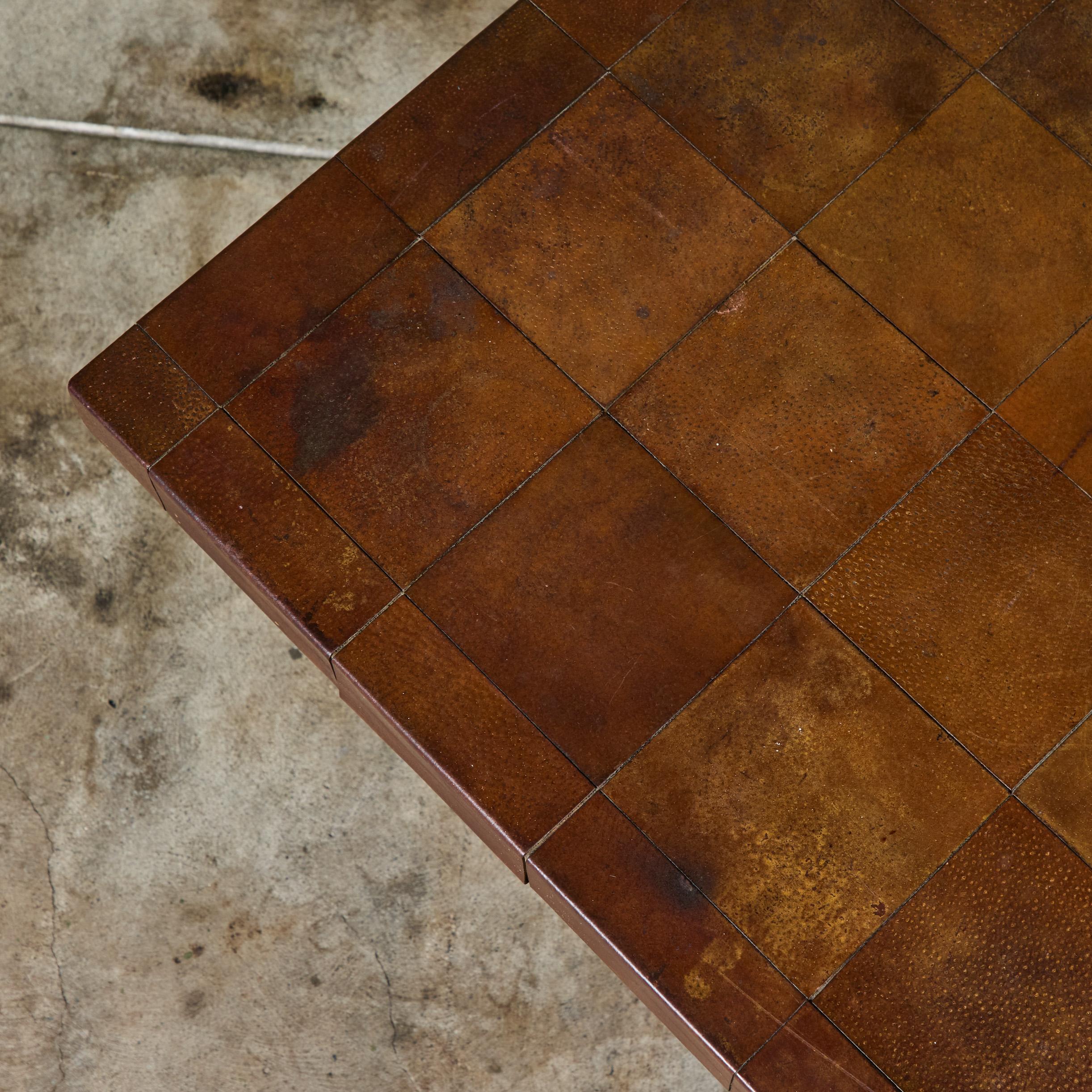 Bert England Leather Patchwork Coffee Table for Johnson Furniture 5
