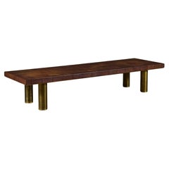 Bert England Leather Patchwork Coffee Table for Johnson Furniture