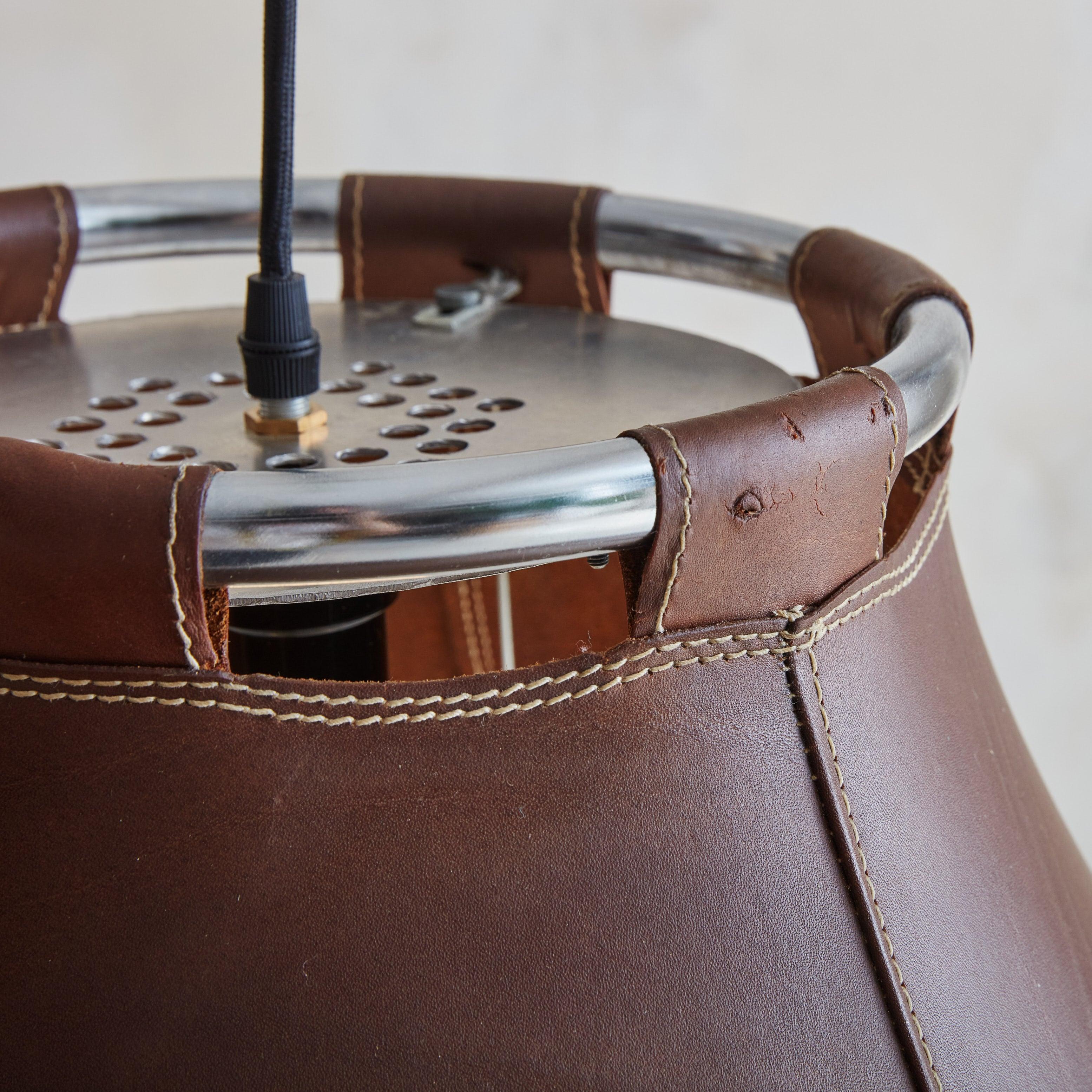 Leather Pendant Light, 