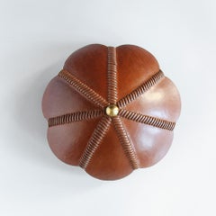 Leather Sconce Light in Camel, Noma, Talabartero Collection Saddle Lamp