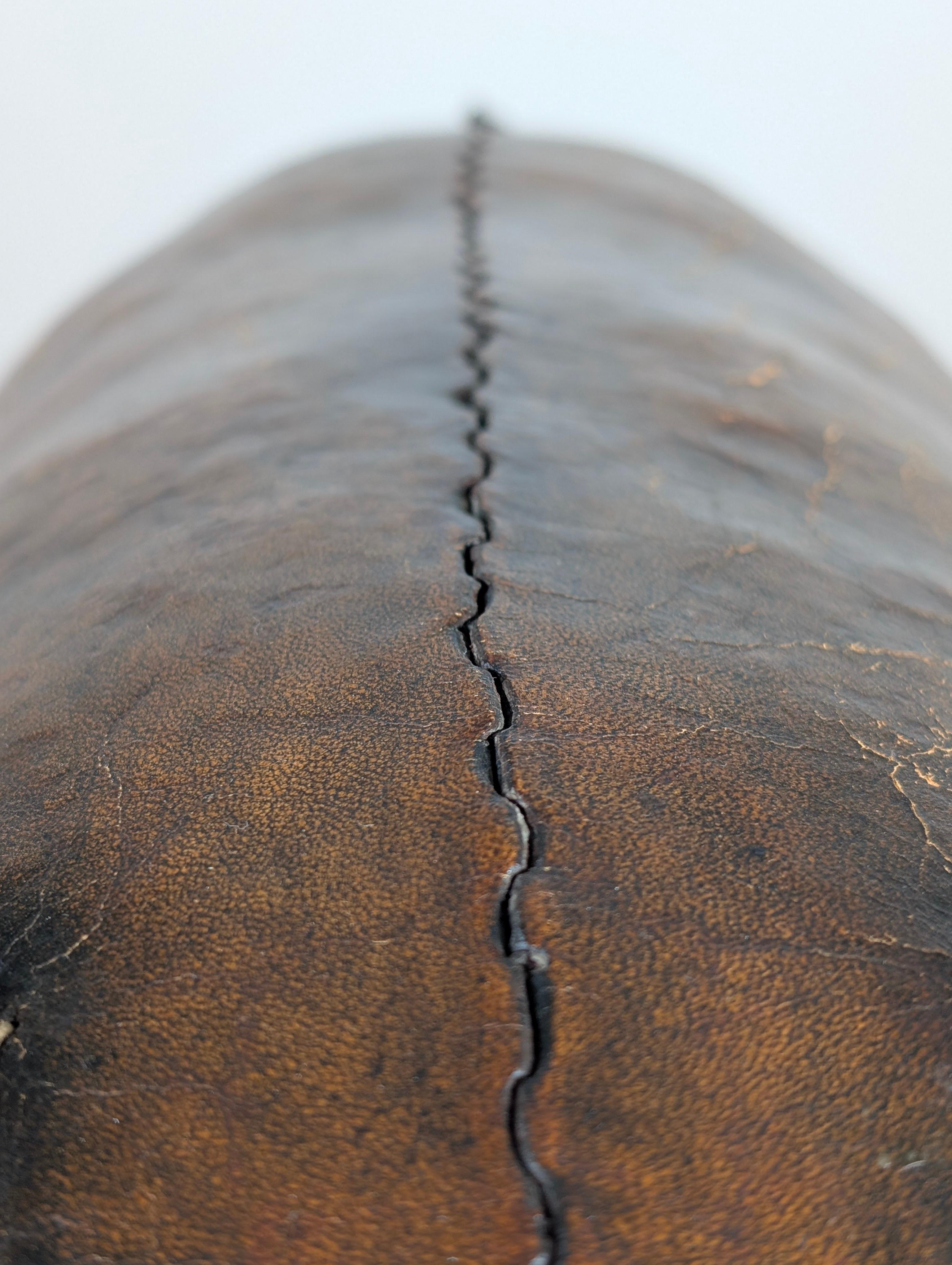 Leather Pig Ottoman by Dimitri Omersa, 1960s 4
