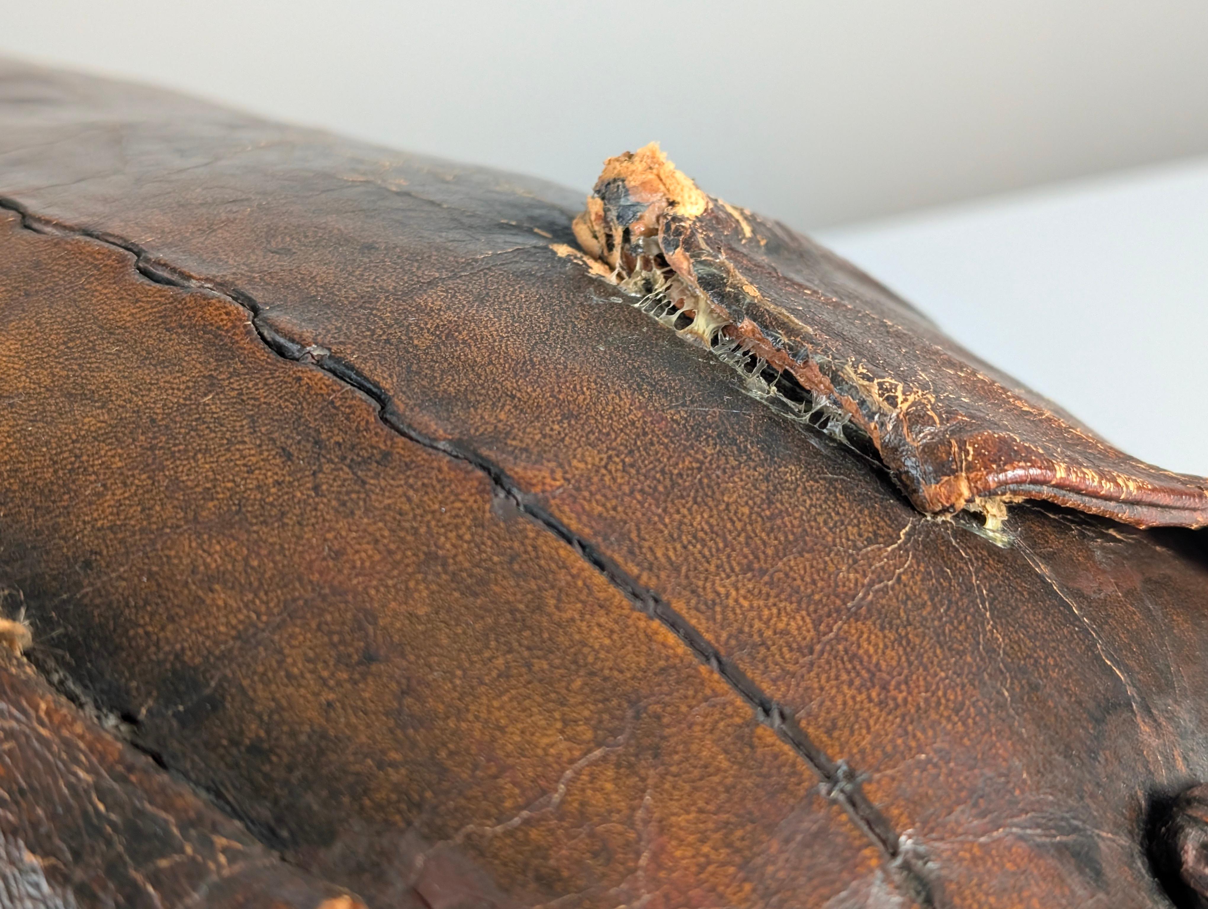 Leather Pig Ottoman by Dimitri Omersa, 1960s 5