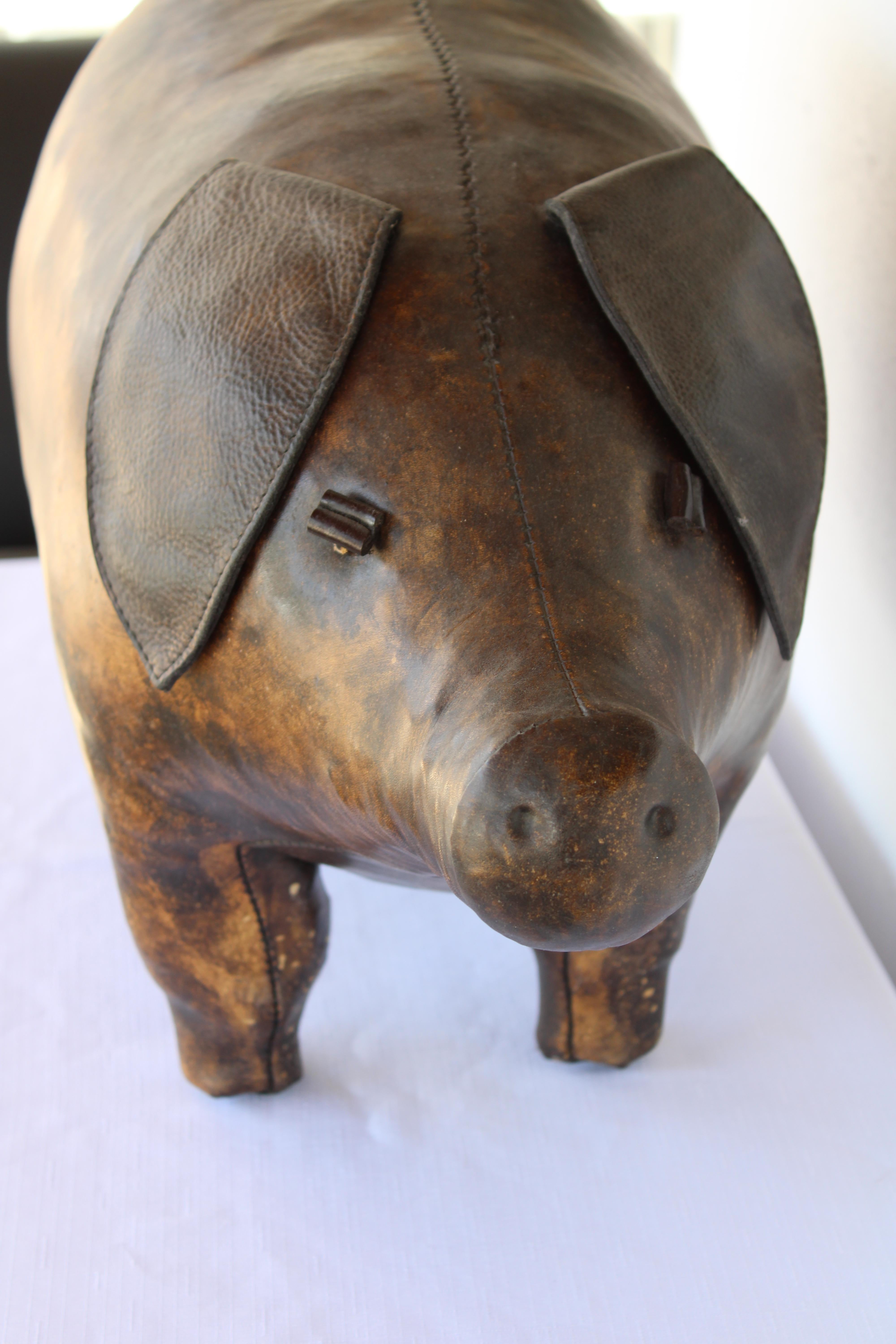Otomana de piel de cerdo Moderno de mediados de siglo en venta