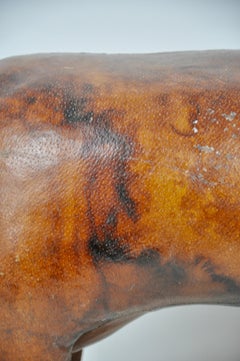 Leather Pig Stool by Dimitri Omersa, 1960s