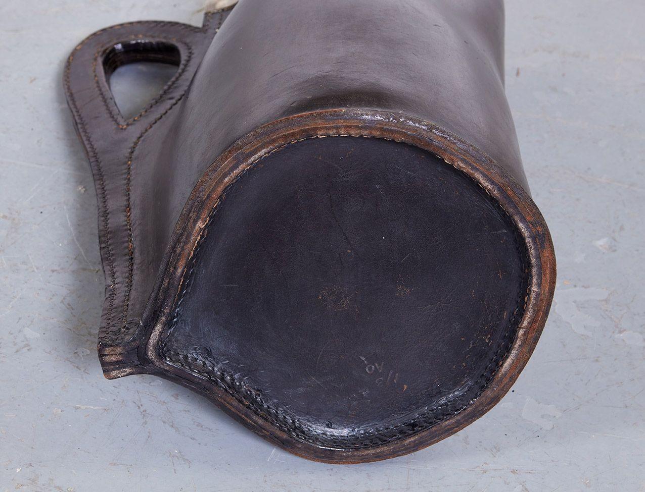 Leather Pitcher with Silver Rim 6