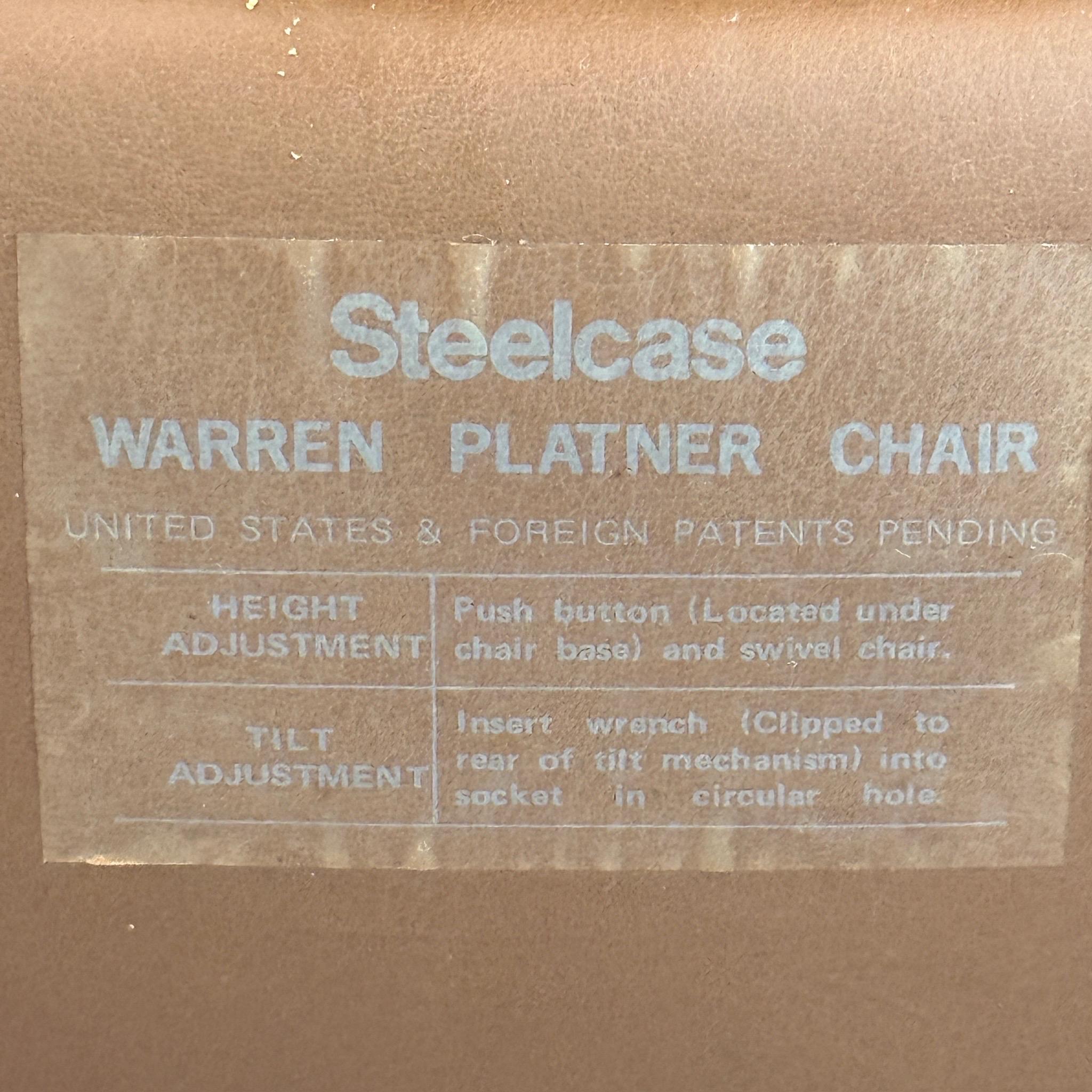Leather Platner Chair by Warren Platner for Steelcase For Sale 2