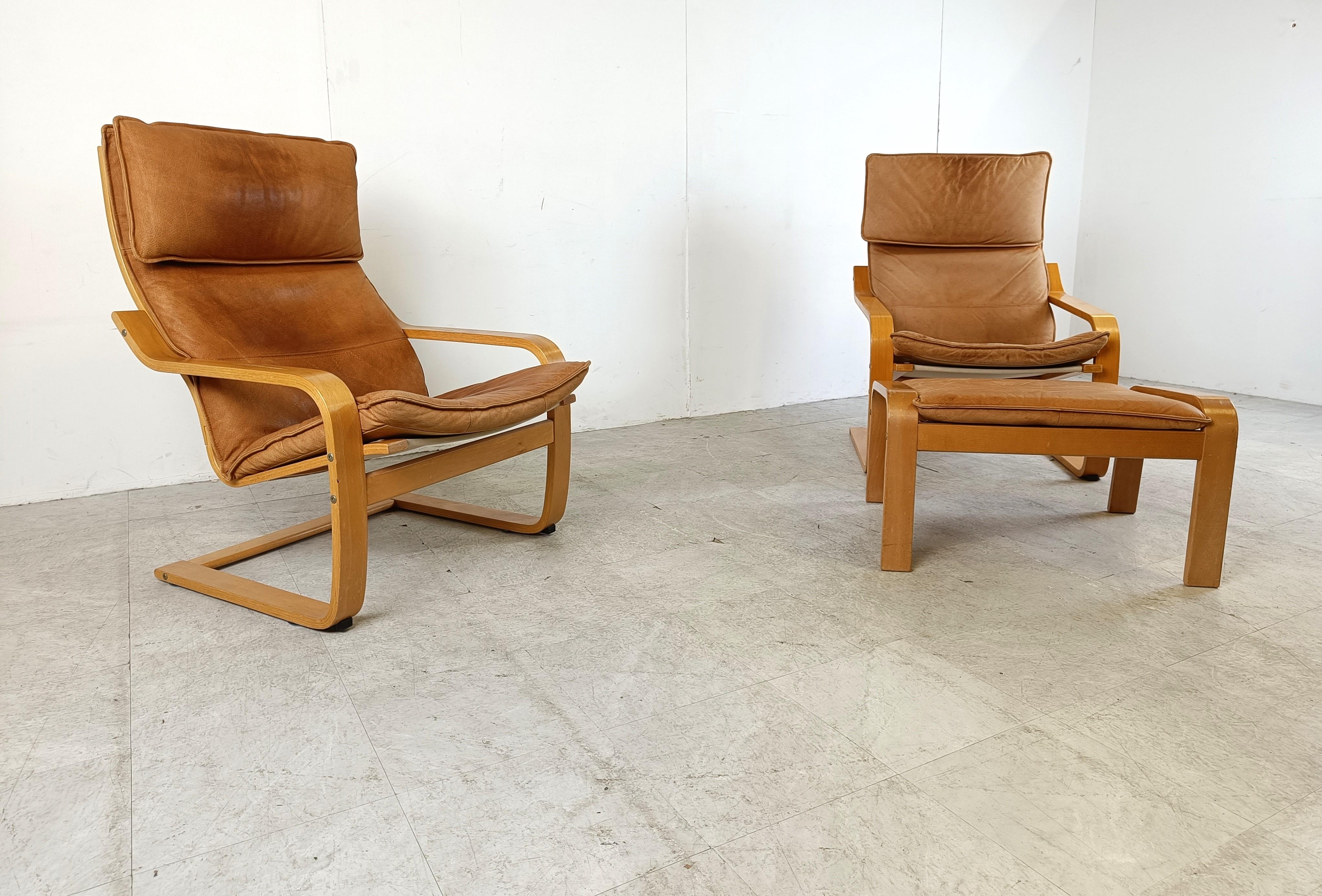 ikea poang chair and footstool