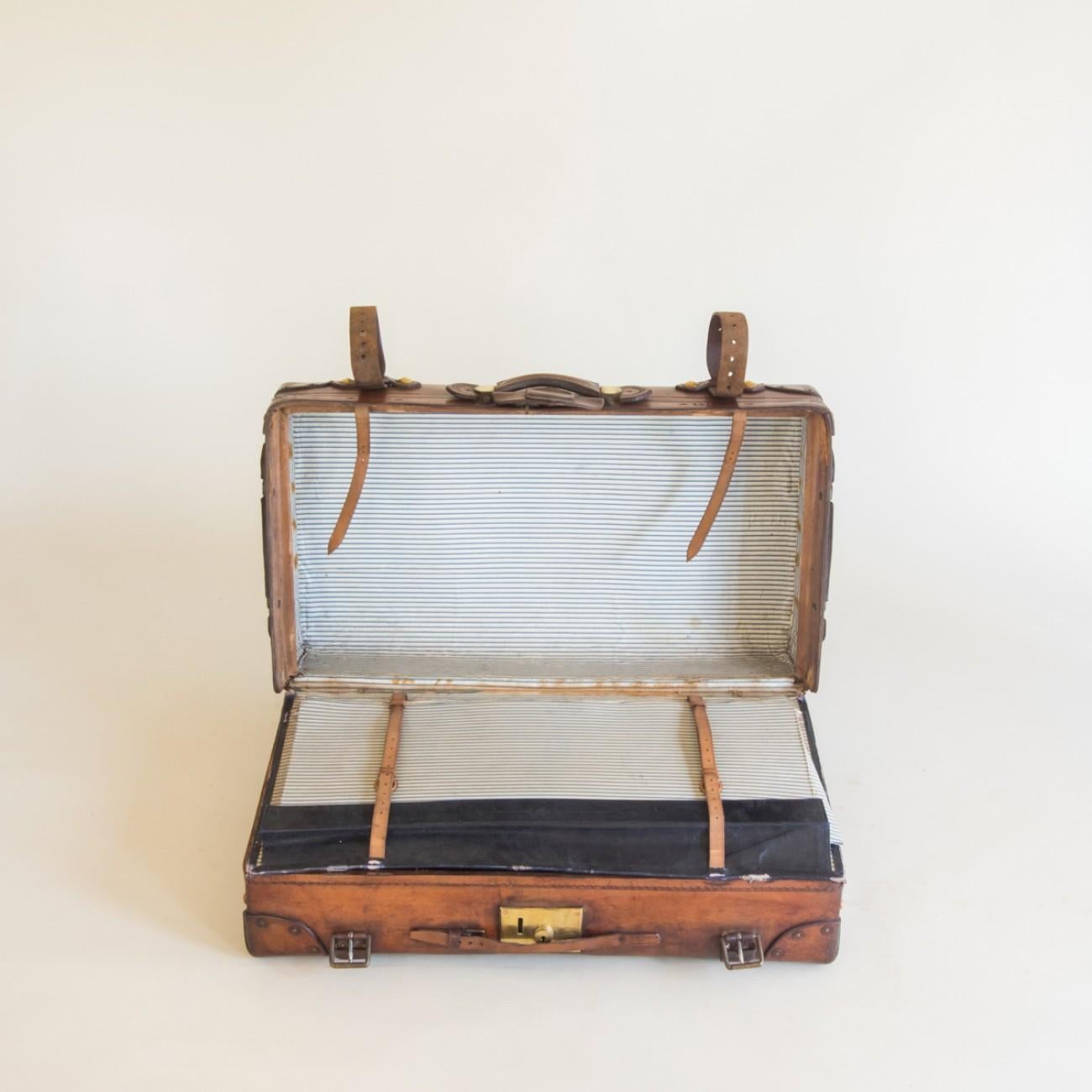 Sac de voyage Portmanteau en cuir par William Bisset de Dundee:: vers 1870 4