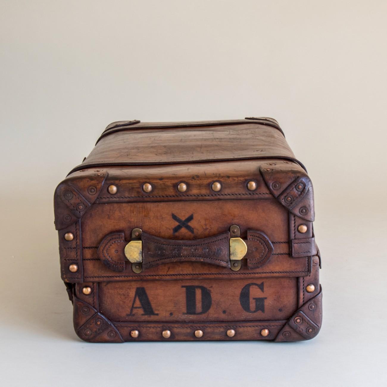 Sac de voyage Portmanteau en cuir par William Bisset de Dundee:: vers 1870 6