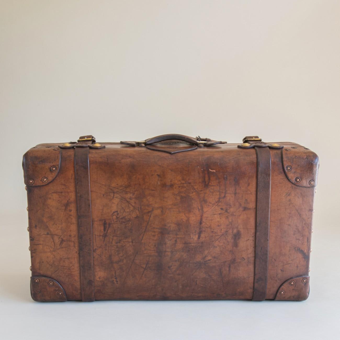 Sac de voyage Portmanteau en cuir par William Bisset de Dundee:: vers 1870 Bon état à London, GB