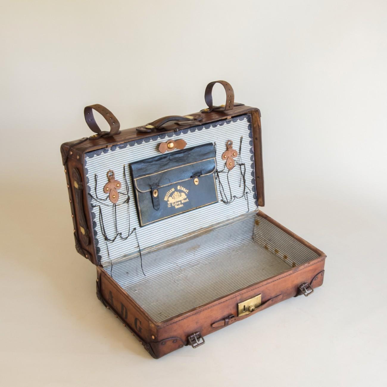 Sac de voyage Portmanteau en cuir par William Bisset de Dundee:: vers 1870 2