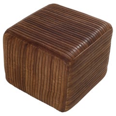 Leather Pouf Ottoman De Sede by Ernst Lüthy Switzerland 1970's