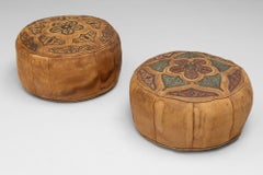 Leather Pouffes
