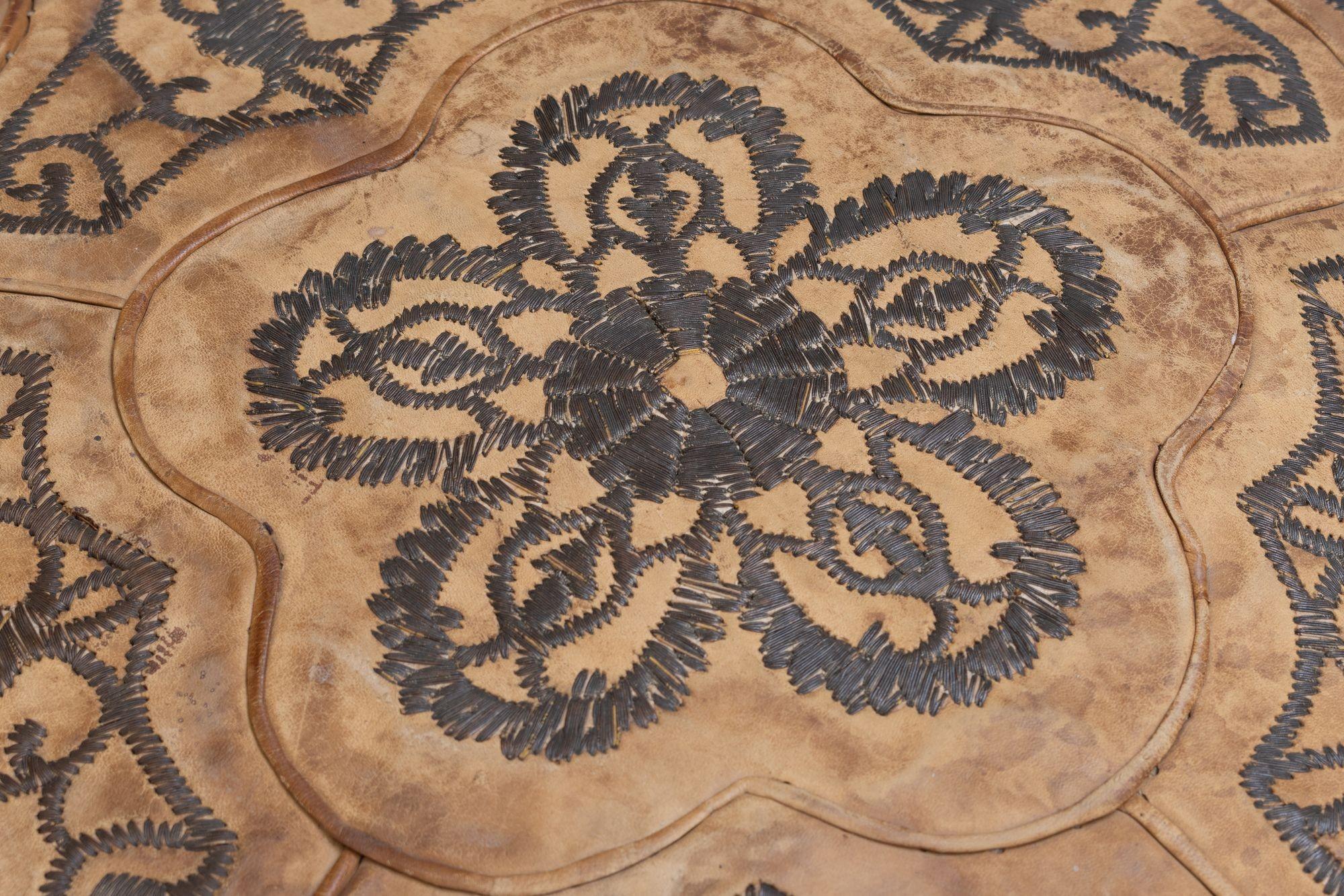 Leather Pouffes For Sale 1