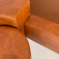 Leather Queen Bed by Guido Faleschini for Pace