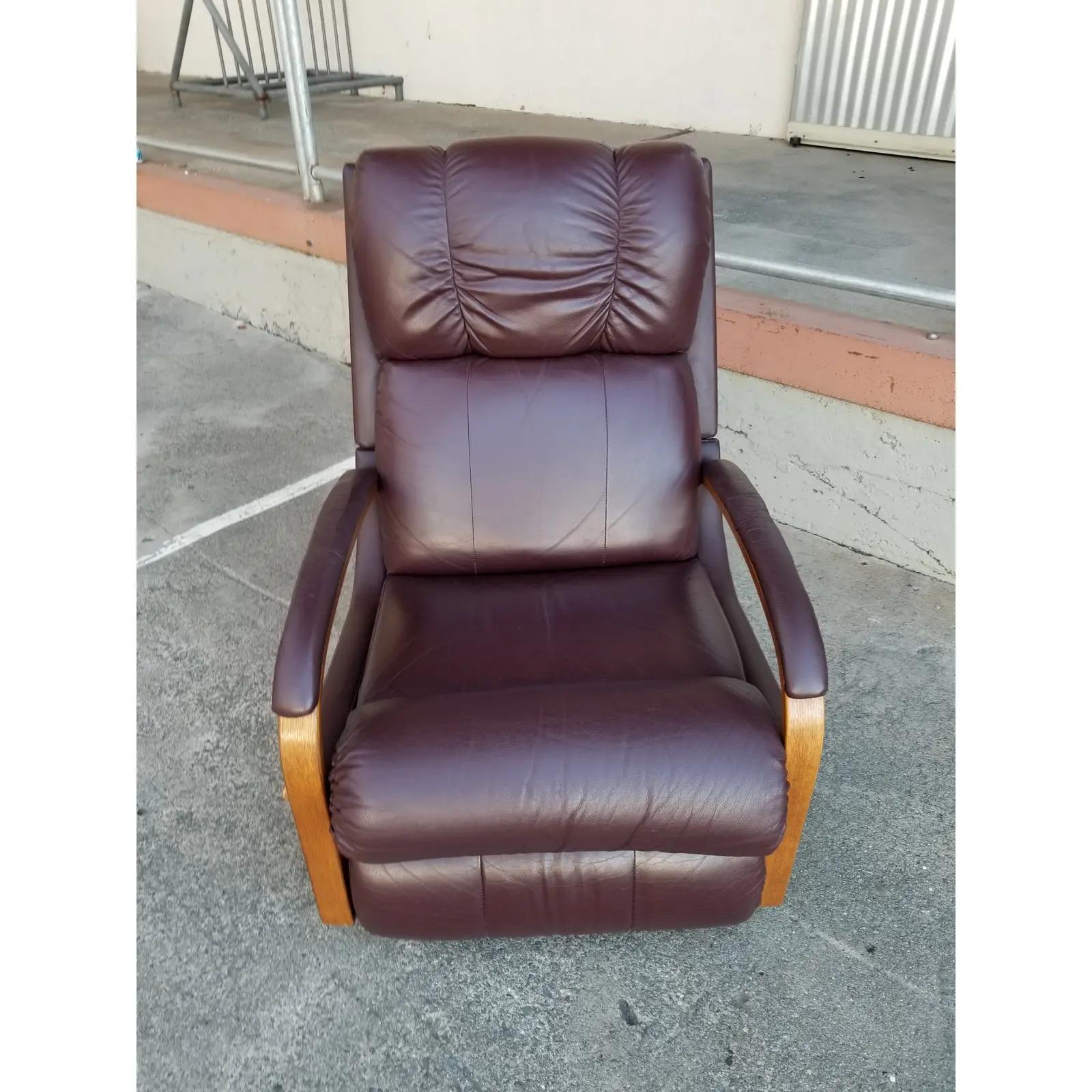 20th Century Leather Recliner by La-Z-Boy Lounge Chair
