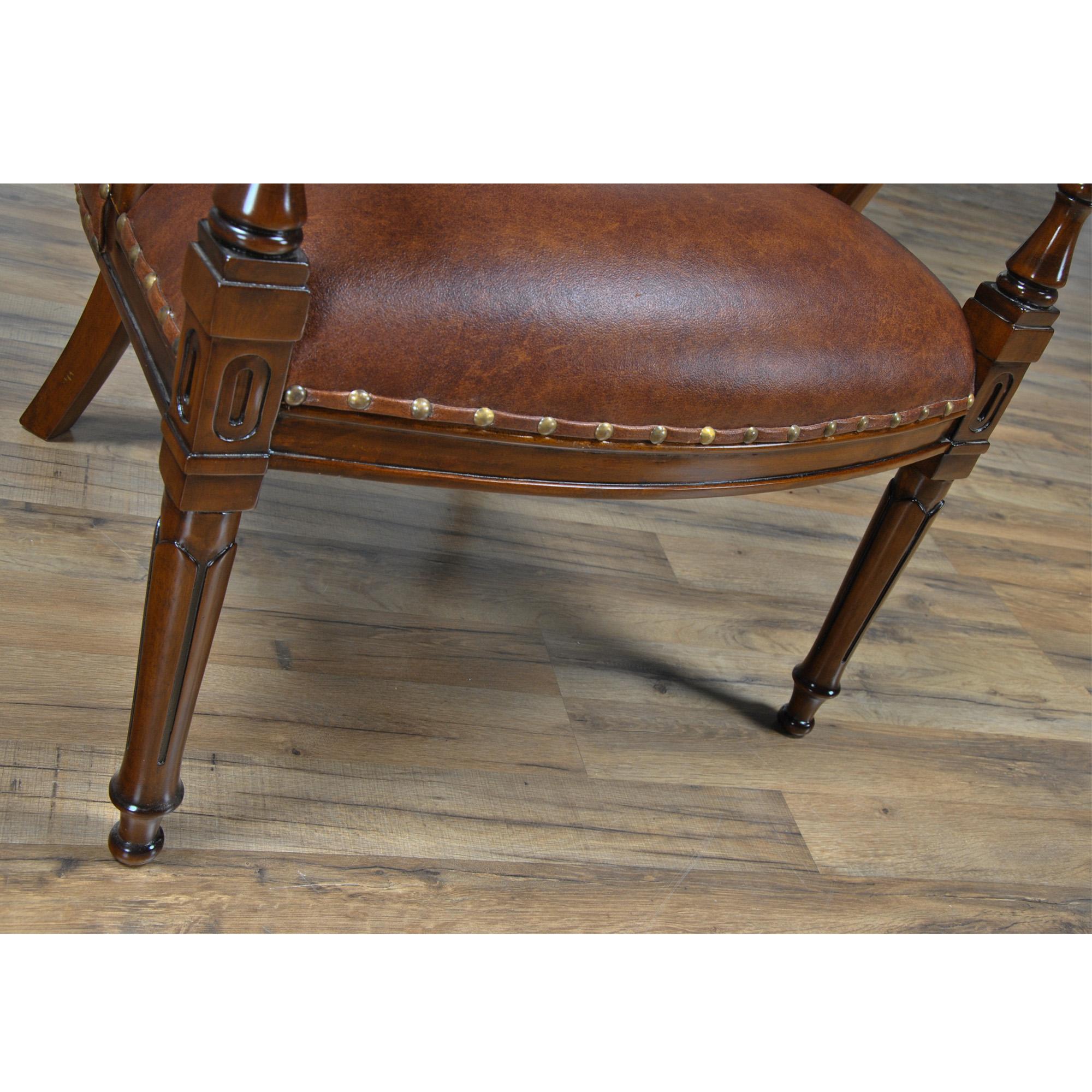 Leather Regency Chair For Sale 1