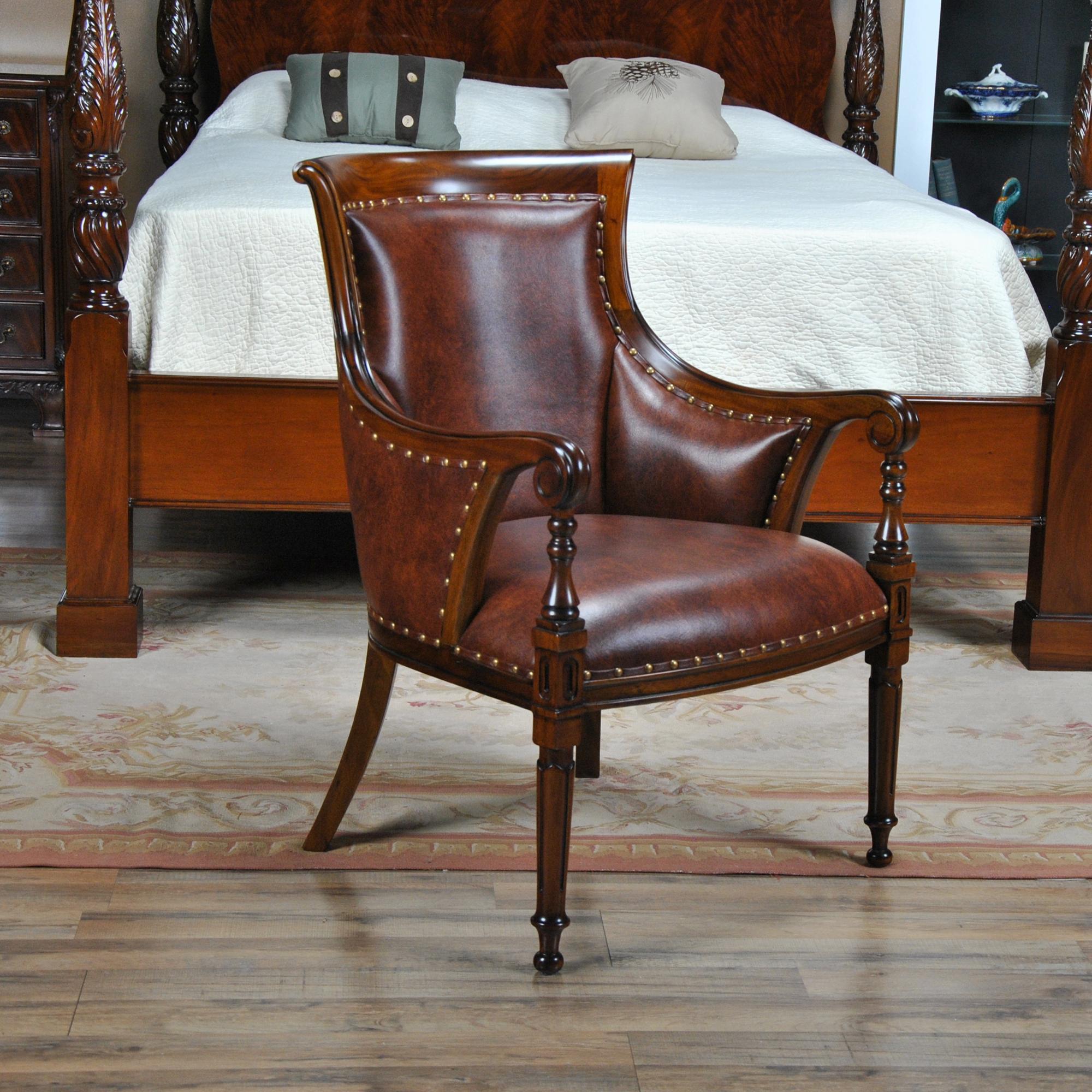 Leather Regency Chair For Sale 2