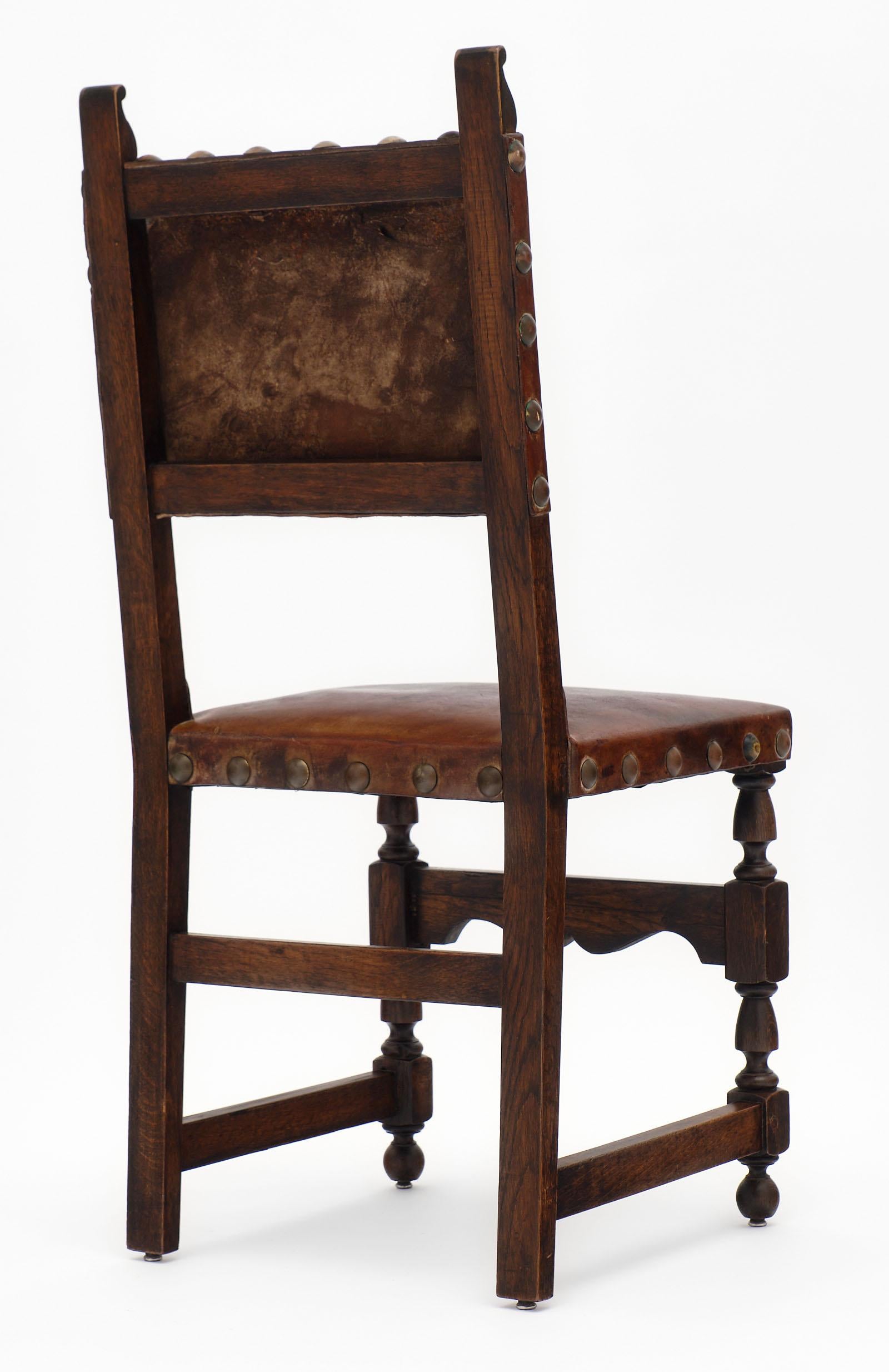Leather Renaissance Style Dining Chairs 1