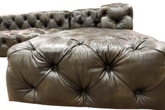 Leather Restoration Hardware Soho Large Modular Tufted Sectional Contemporary