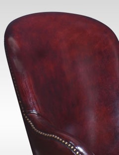 Leather revolving library tub chair