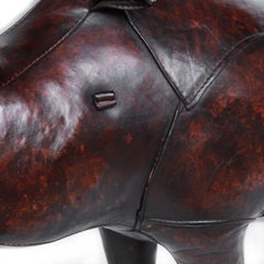 Leather Rhino Foot Stool