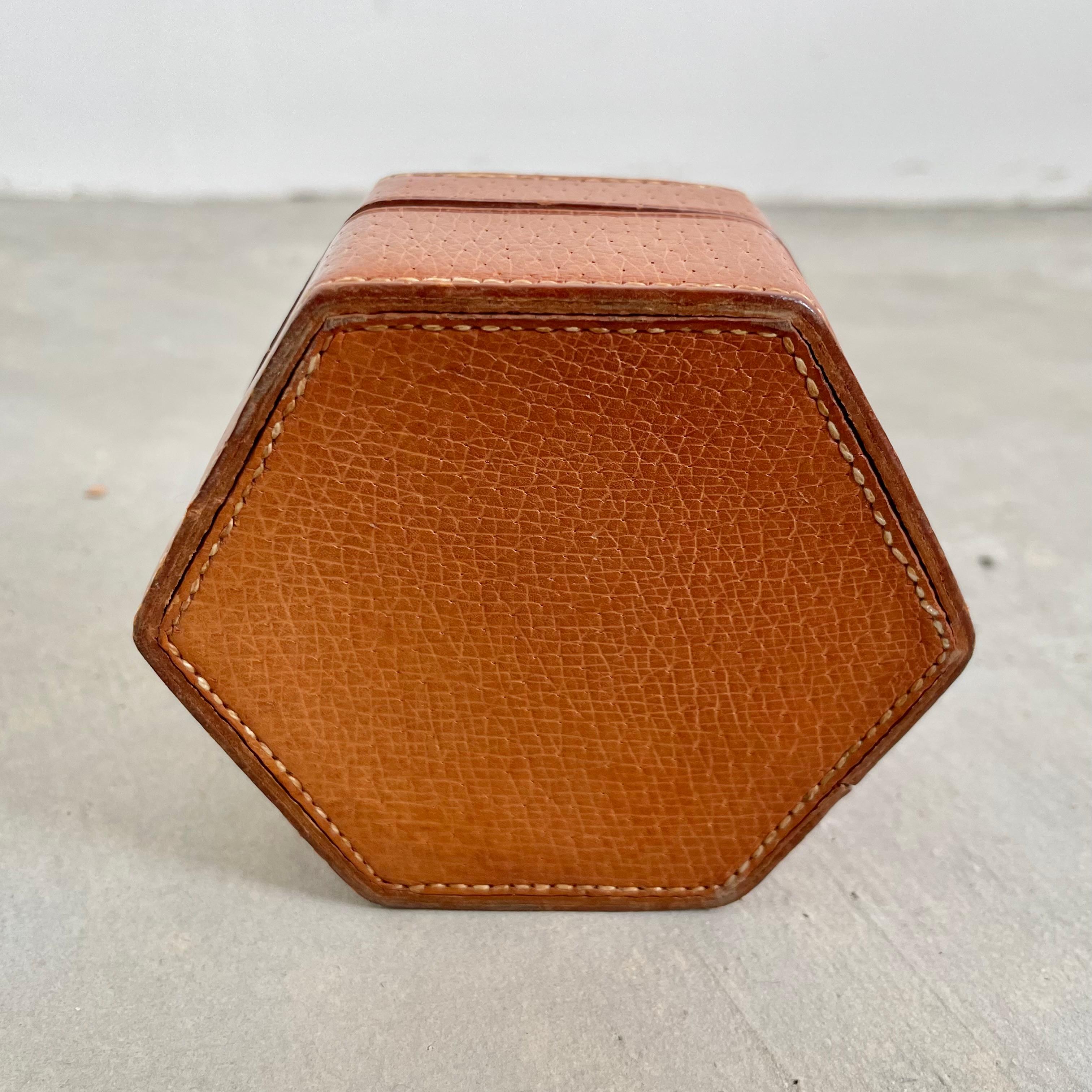 Leather Ring Box, 1970s France 2