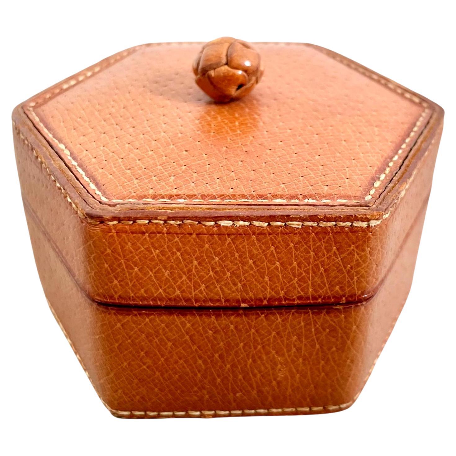 Leather Ring Box, 1970s France