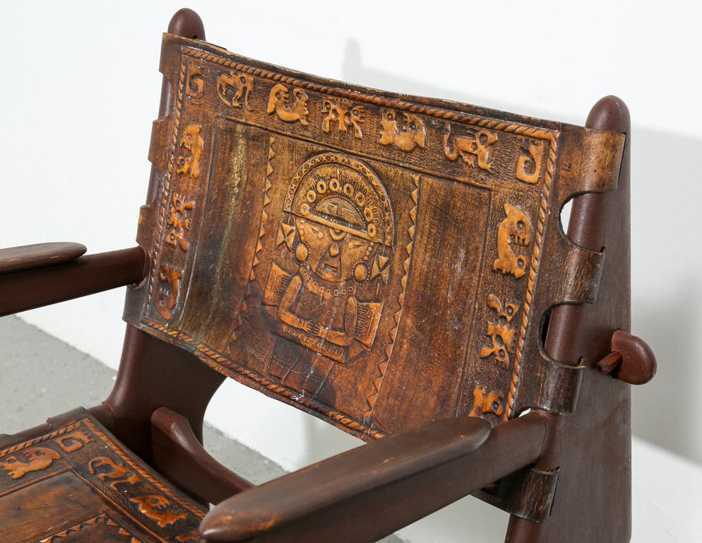 Leather Rocking Chair by Angel Pazmino 1