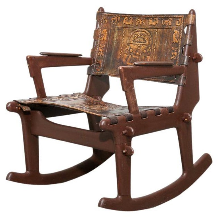 Leather Rocking Chair by Angel Pazmino For Sale at 1stDibs | angel ...