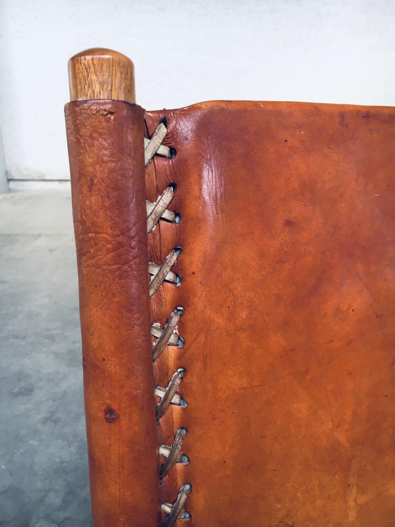 Leather Rocking Chair by Werner Biermann for Arte Sano Bogota, Colombia 1960's For Sale 8