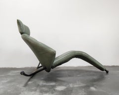 Leather Rocking Lounge Chair by Stefan Heiliger, Model Culla, Switzerland 1990