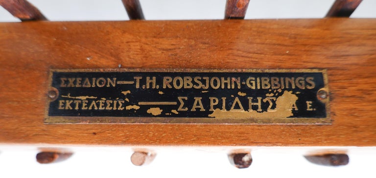 Leather Rope Chair by T.H. Robsjohn-Gibbings Klismos for Saridis 7