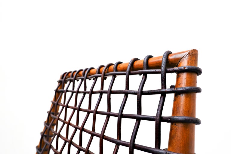 Leather Rope Chair by T.H. Robsjohn-Gibbings Klismos for Saridis 2