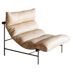 Leather Rosa Lounge Chair by Croft House