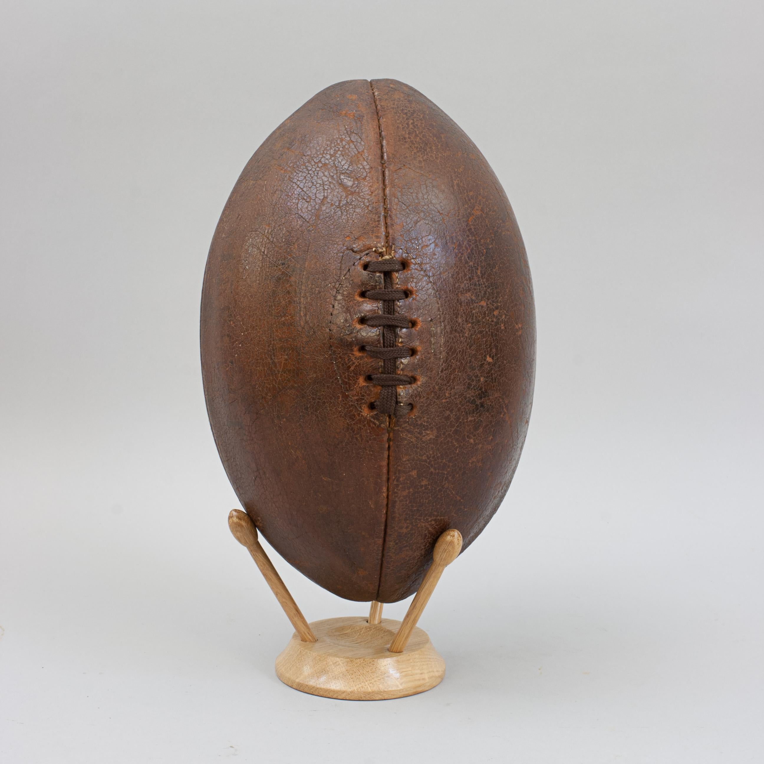 Balón de rugby de cuero en venta 4