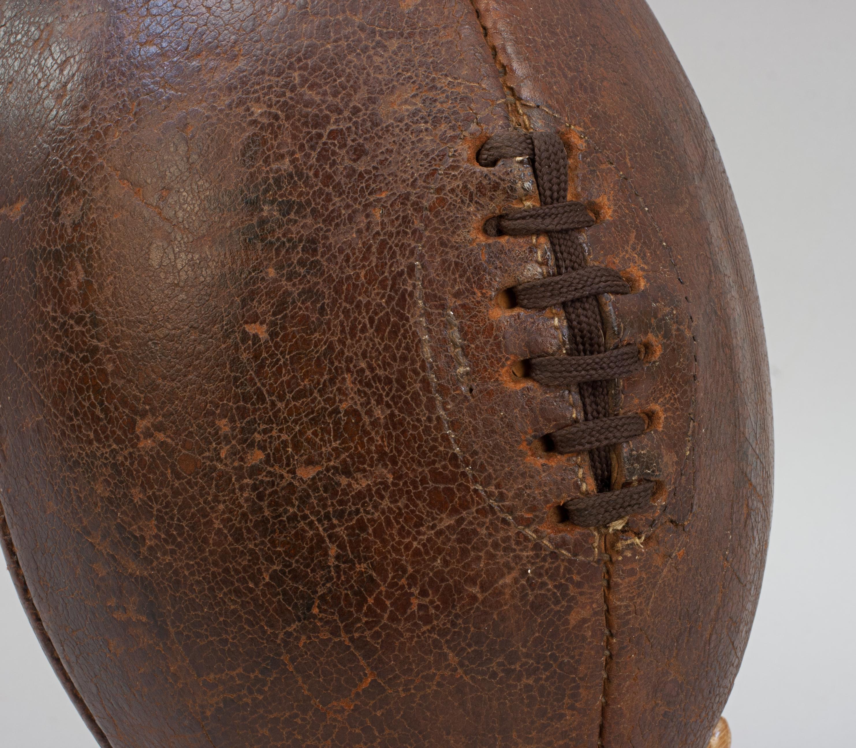 Balón de rugby de cuero en venta 3