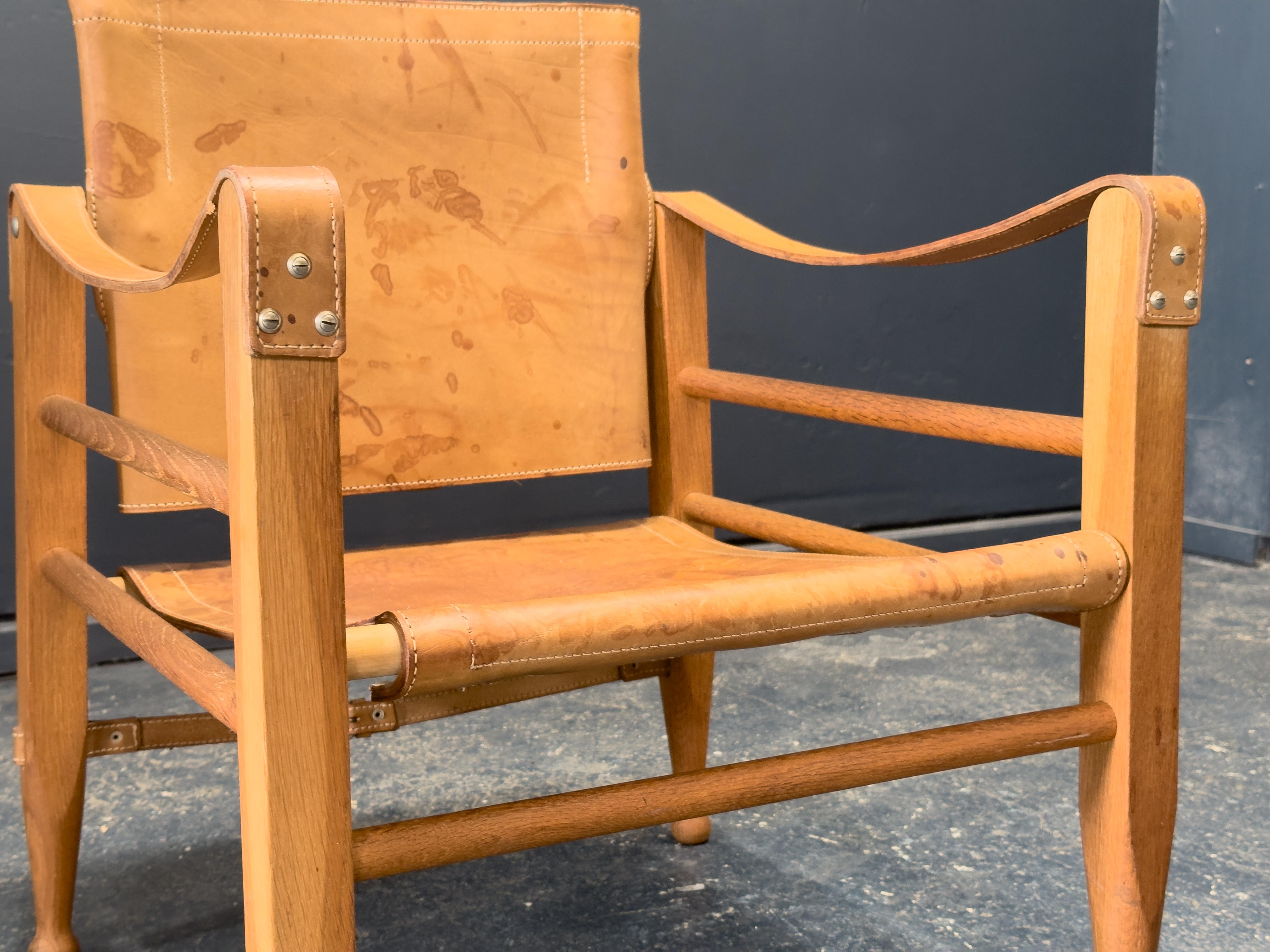Chaise safari en cuir par Aage Bruun & Son en vente 3