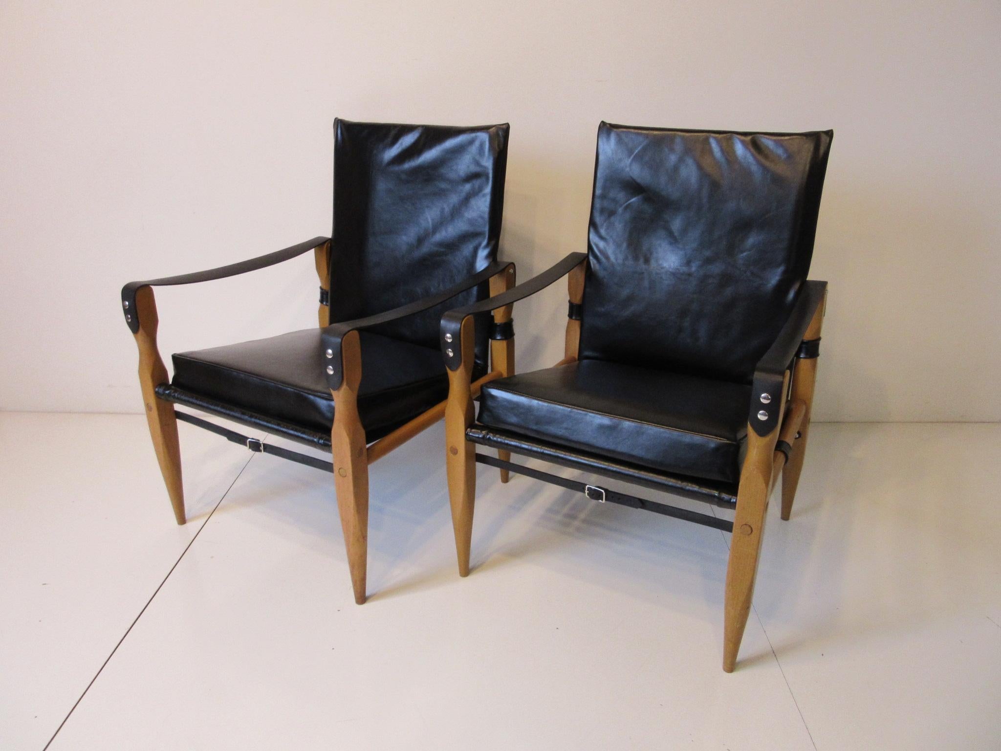 Leather Safari Chairs by Wilhelm Kienzle 6