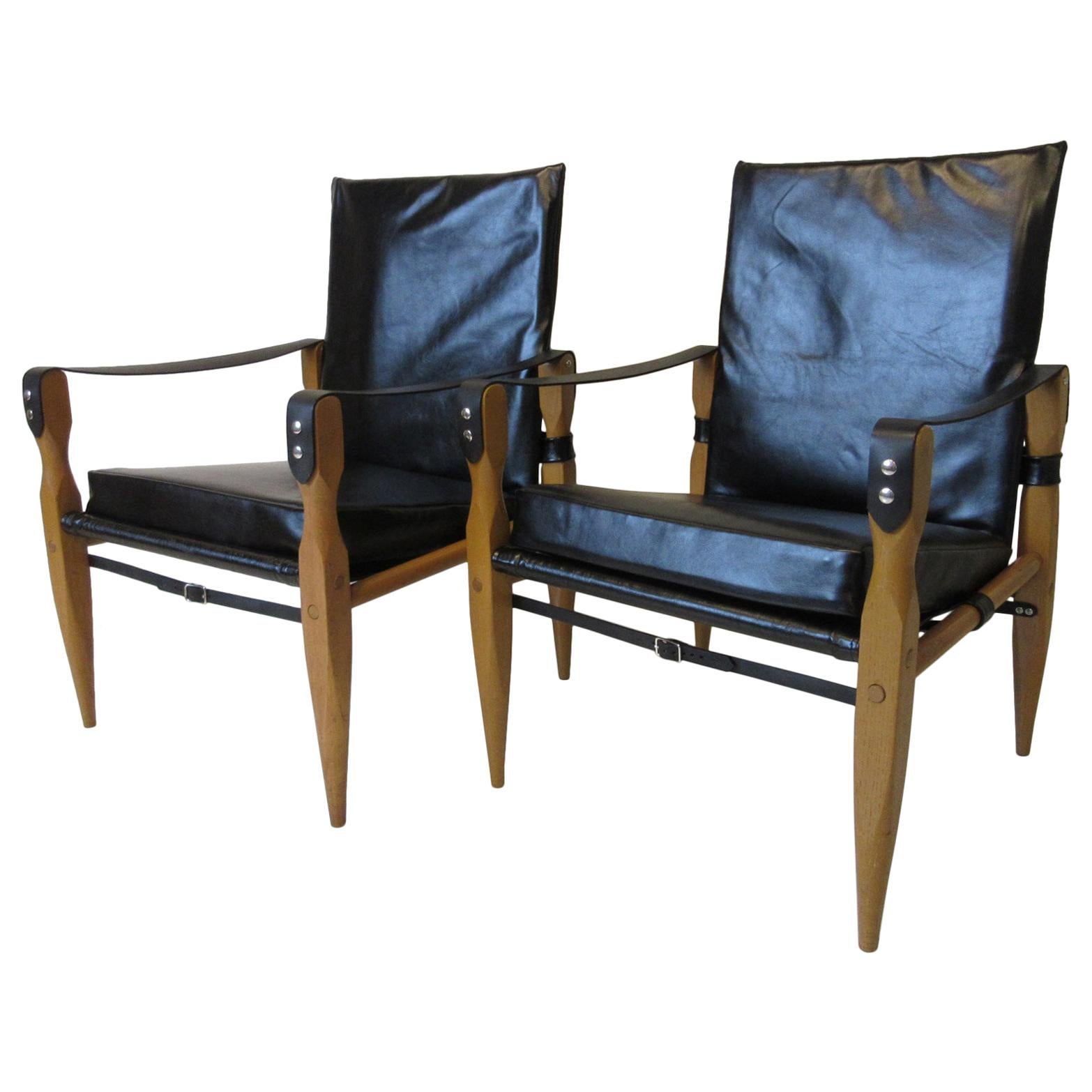 Leather Safari Chairs by Wilhelm Kienzle