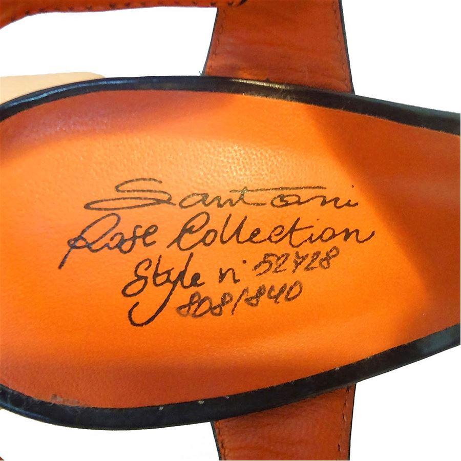 Santoni Leather sandal size 39 1/2 In Excellent Condition For Sale In Gazzaniga (BG), IT