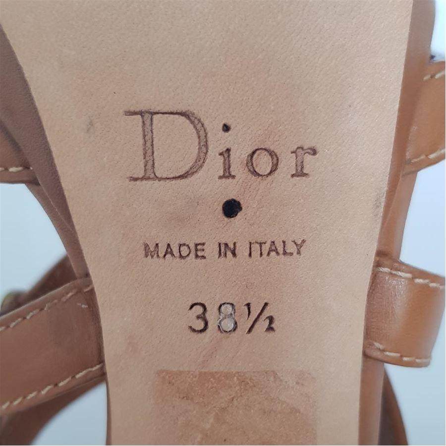 Women's Dior Leather sandal size 38 1/2 For Sale