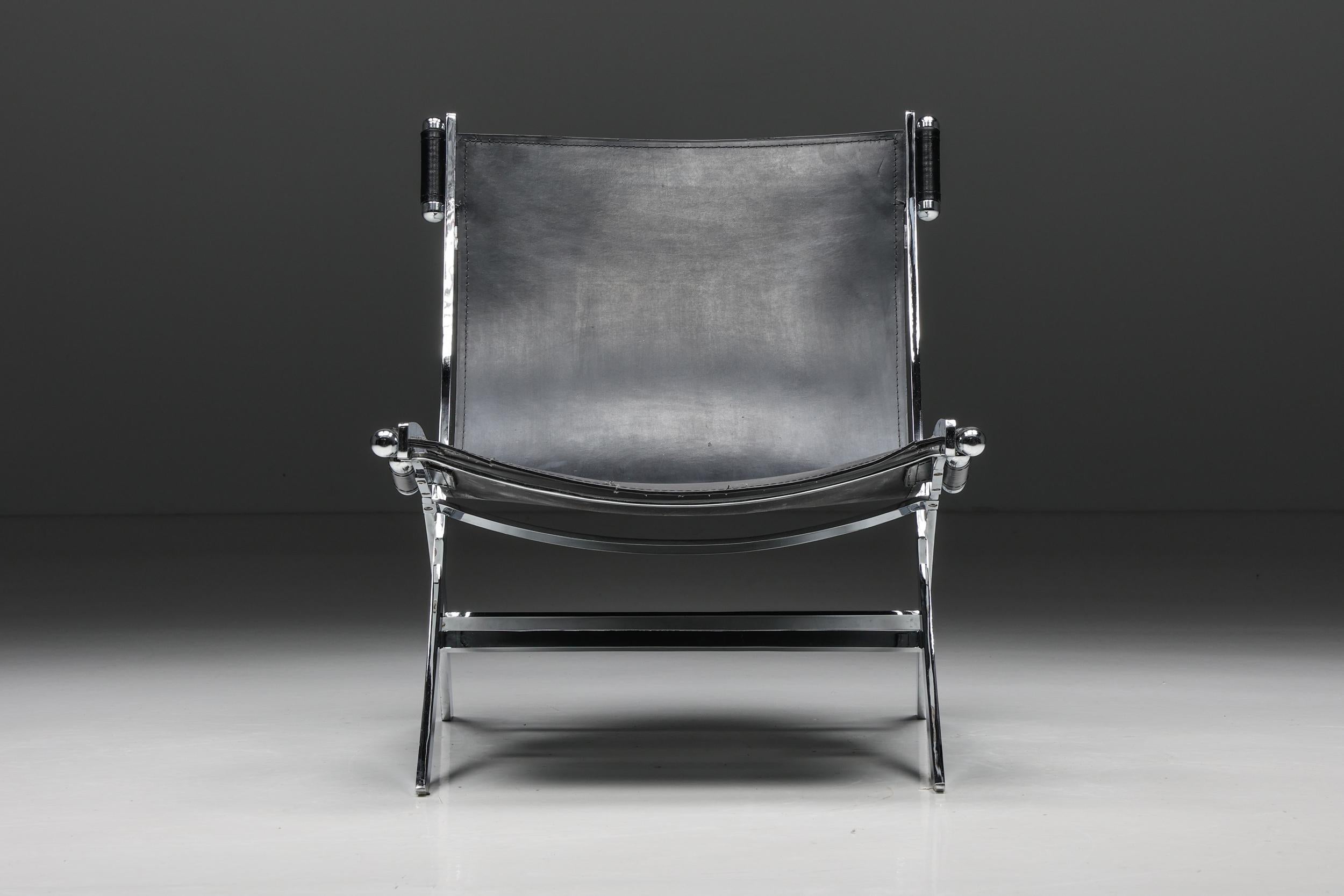 Contemporary ILVA Design Lounge Chair Model Cuba, Black Leather, Denmark, 2000s For Sale