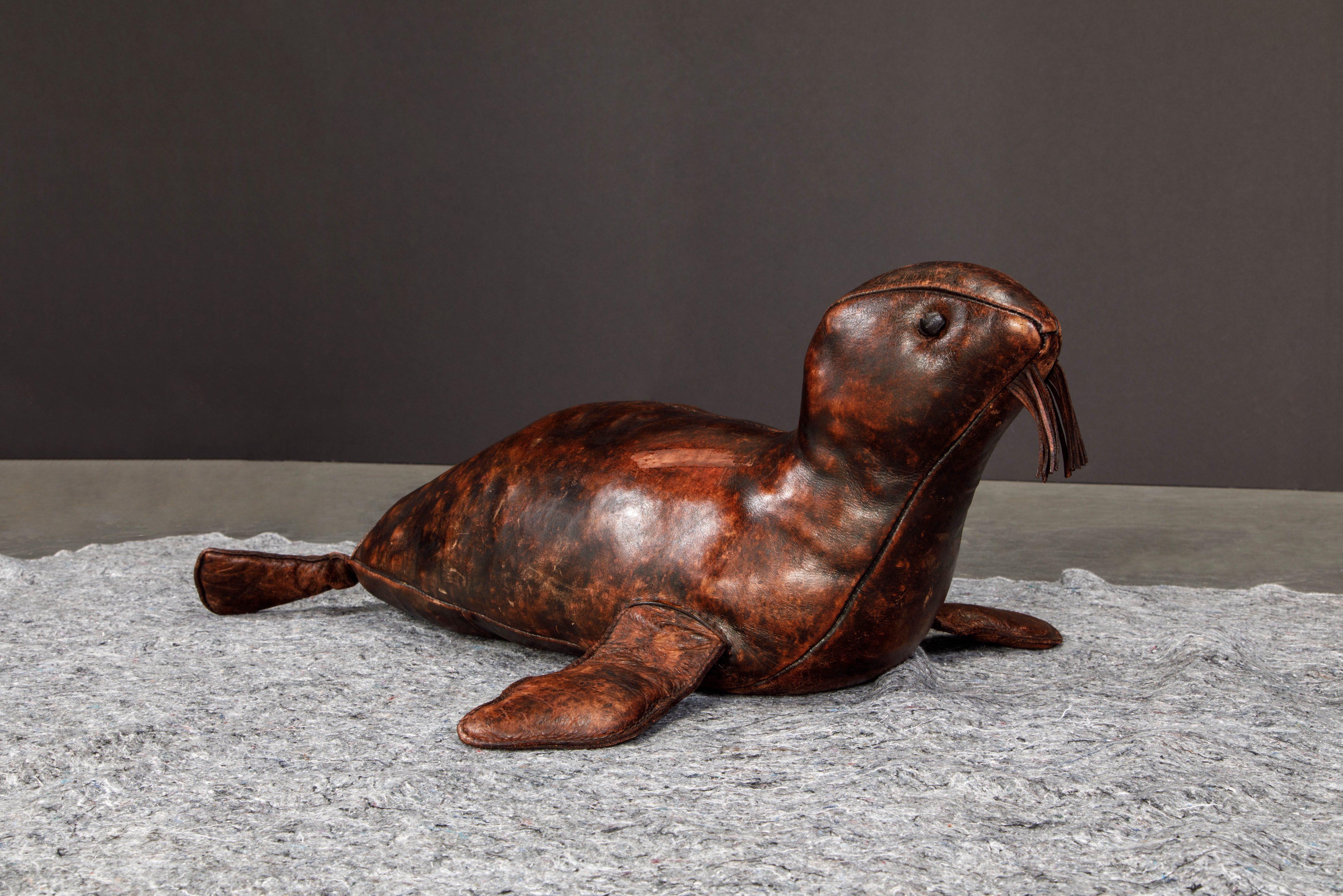 Leather Seal by Dimitri Omersa for Abercrombie & Fitch, circa 1970s 6