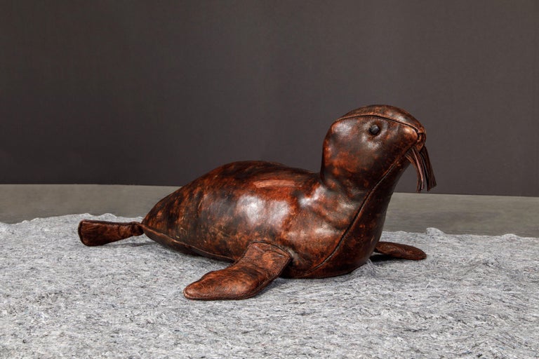Leather Seal by Dimitri Omersa for Abercrombie & Fitch, circa 1970s For Sale 9