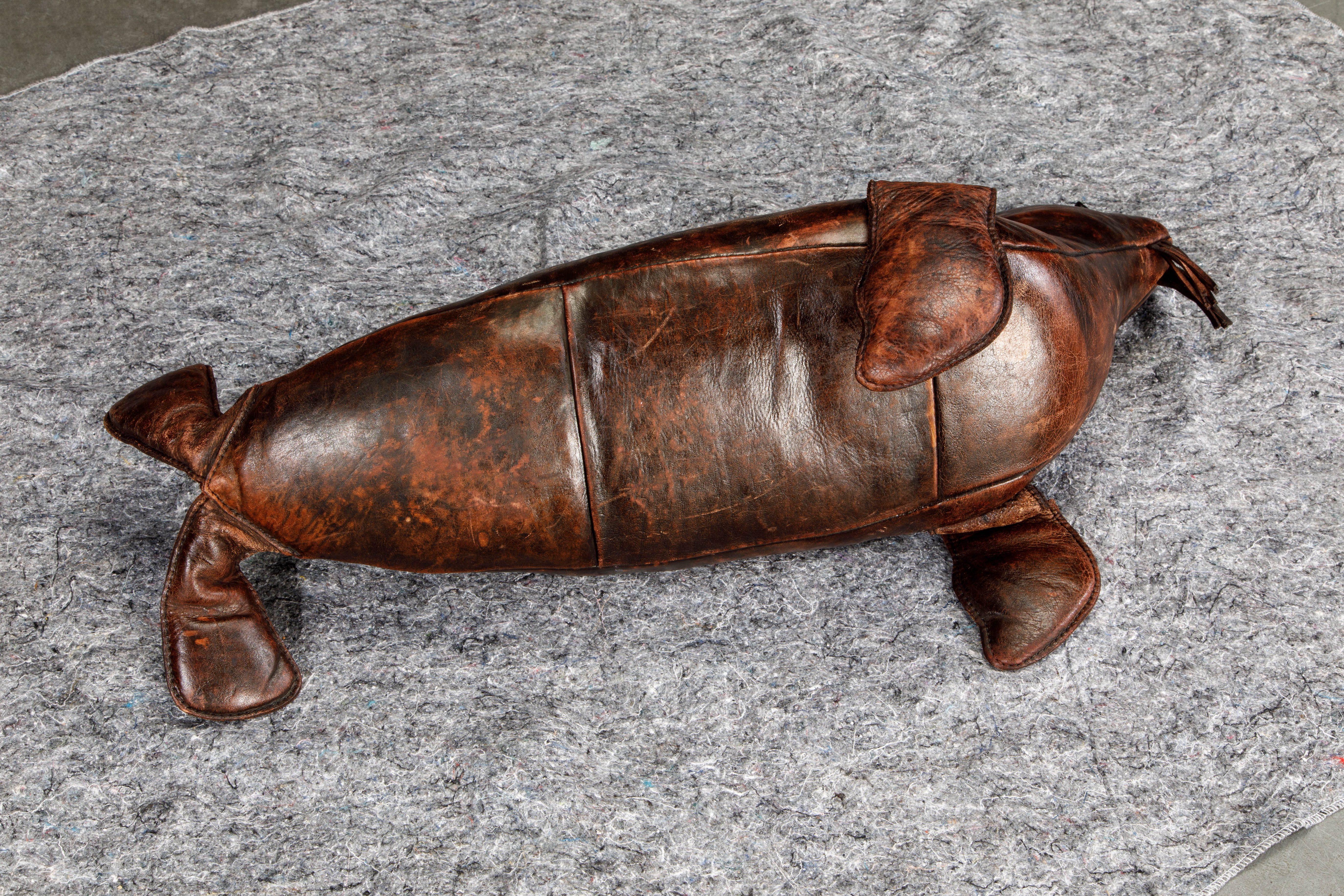 Leather Seal by Dimitri Omersa for Abercrombie & Fitch, circa 1970s 8