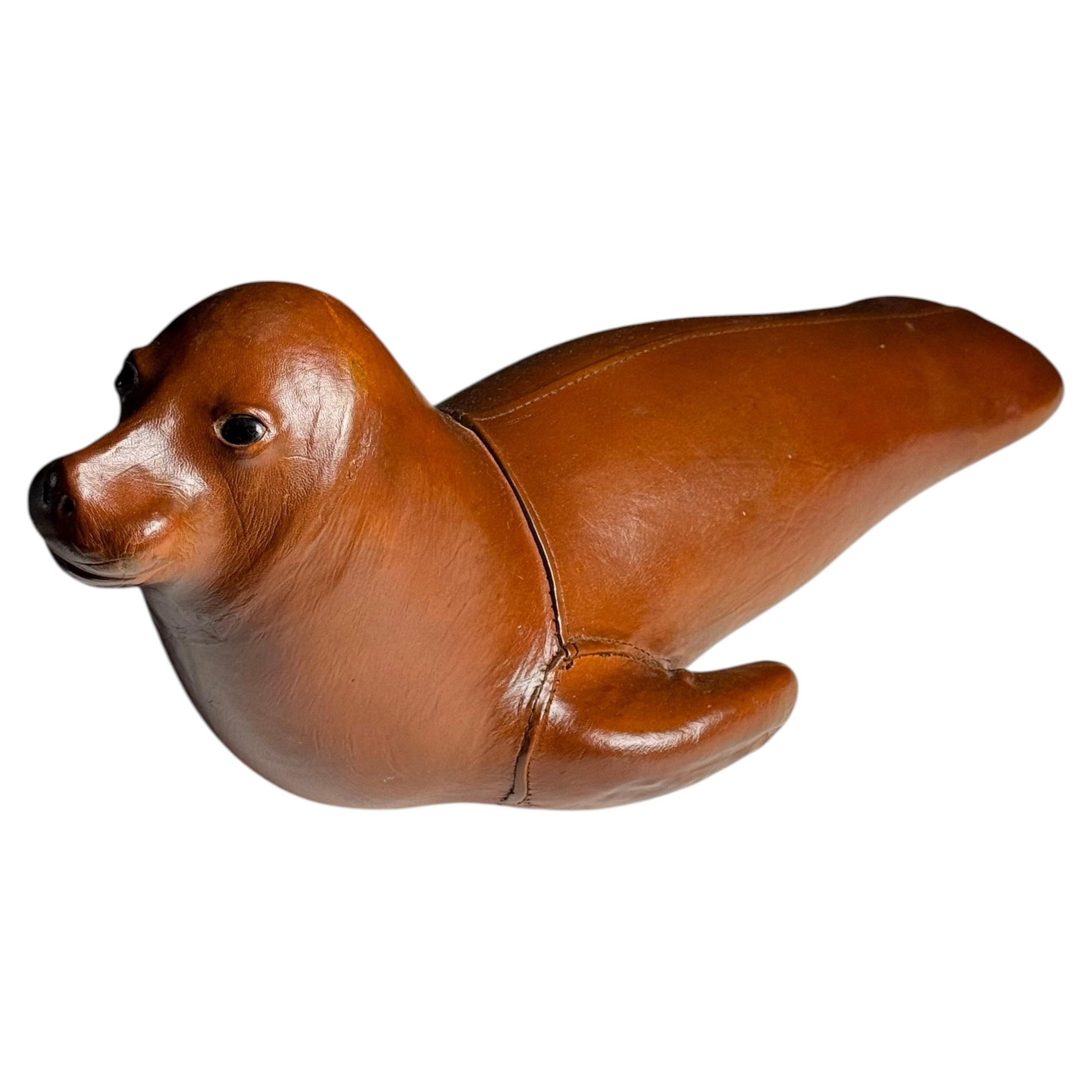 Leather seal ornament For Sale