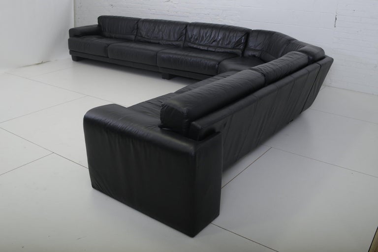 Modern Leather Sectional “Midday Sofa” by Preview For Sale